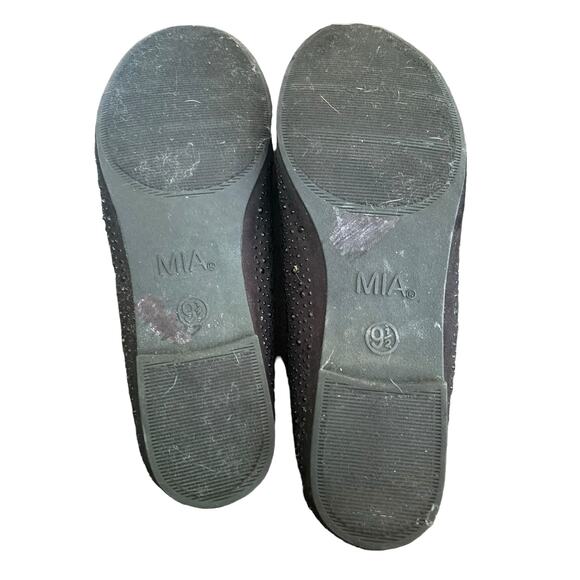 Mia Black Studded Ballet Flats Womans Size 9.5 Witchy Goth Punk Contemporary - Picture 6 of 8